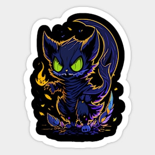 Adorable Feline Ghost Sticker